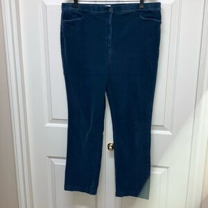 Northern Reflections essential slim corduroy stretch, high waisted pants, blue